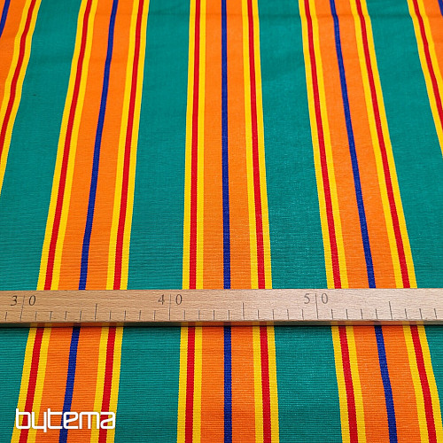 CHAIR FABRIC LINDA turquoise stripes