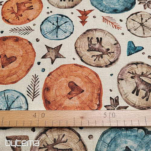 Christmas decoration fabric VILLAGE CHRISTMAS 2