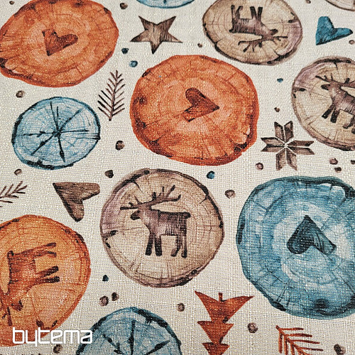 Christmas decoration fabric VILLAGE CHRISTMAS 2