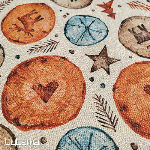 Christmas decoration fabric VILLAGE CHRISTMAS 2