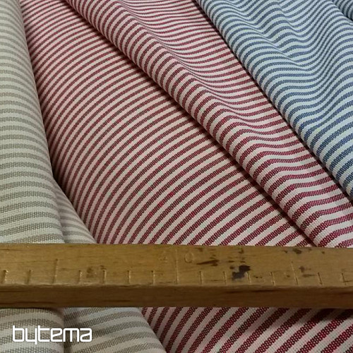 Decorative fabric Red stripe 150 cm