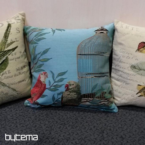 Decorative cover BIRDS green
