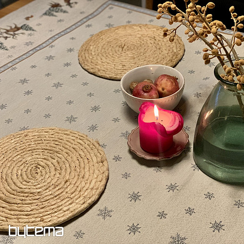 Tapestry tablecloth and scarf ANIMALS AT THE TREE