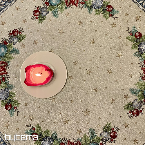 Christmas tapestries tablecloths and scarves CHRISTMAS STAR II blue