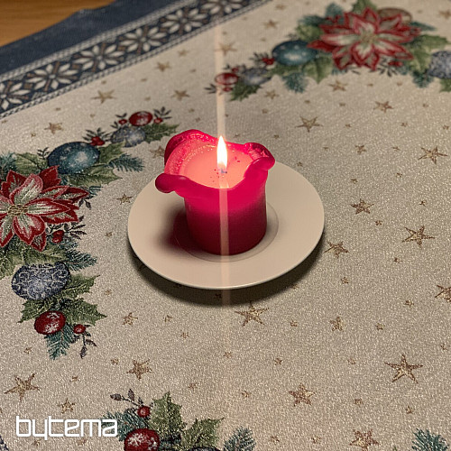 Christmas tapestries tablecloths and scarves CHRISTMAS STAR II blue