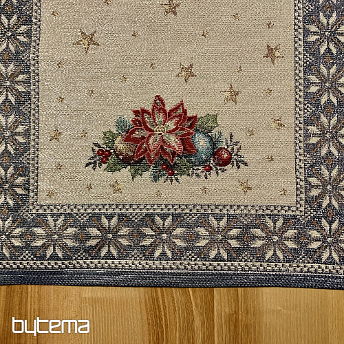 Christmas tapestries tablecloths and scarves CHRISTMAS STAR II blue
