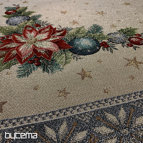 Christmas tapestries tablecloths and scarves CHRISTMAS STAR II blue