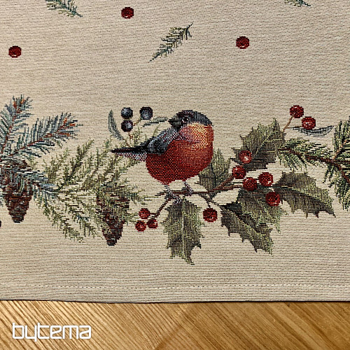Tapestry tablecloth and scarf BULL BIRD