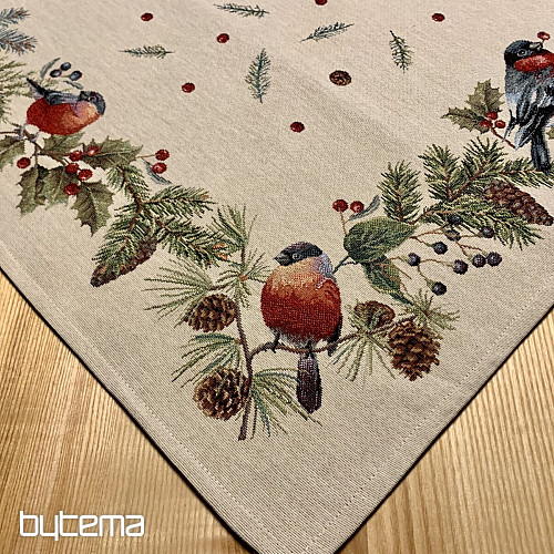 Tapestry tablecloth and scarf BULL BIRD