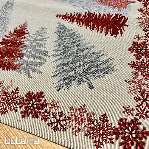 Christmas tapestry tablecloths and scarves TREES WITH DEER