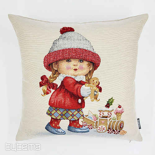 Christmas tapestry cover GIRL WITH A TOY