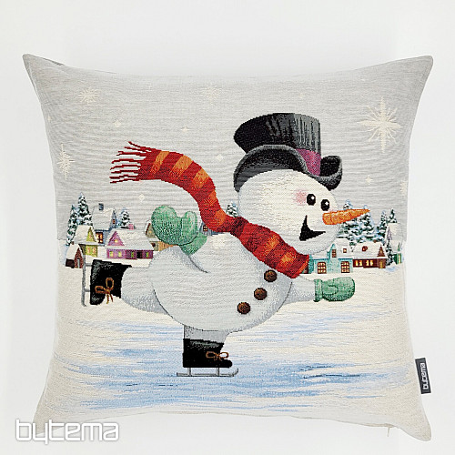 Christmas tapestry SNOWMAN ON SKATES