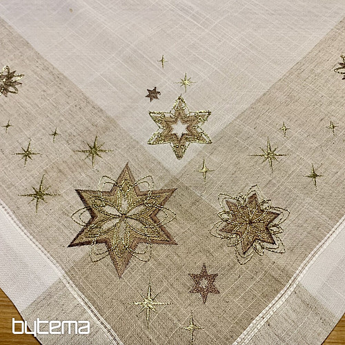 Embroidered Christmas tablecloth, Star shawl
