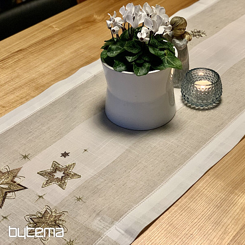 Embroidered Christmas tablecloth, Star shawl