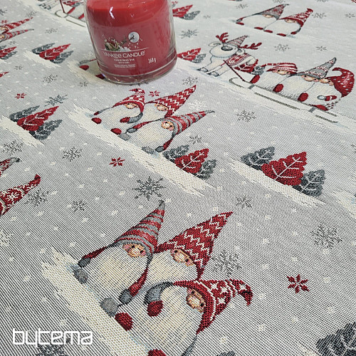 Tapestry tablecloth and scarf CHRISTMAS ELVES 2