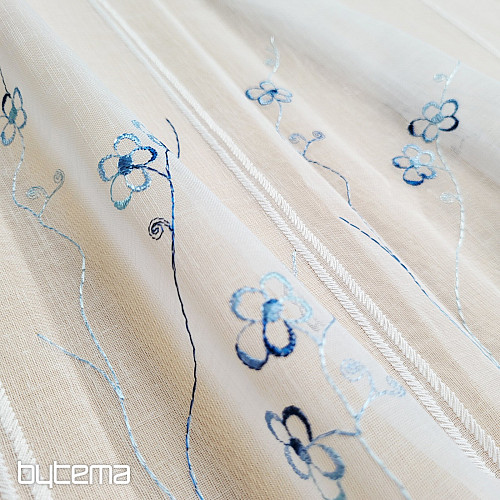 Stained glass curtain BLUE EMBROIDERY