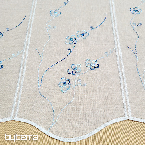 Stained glass curtain BLUE EMBROIDERY