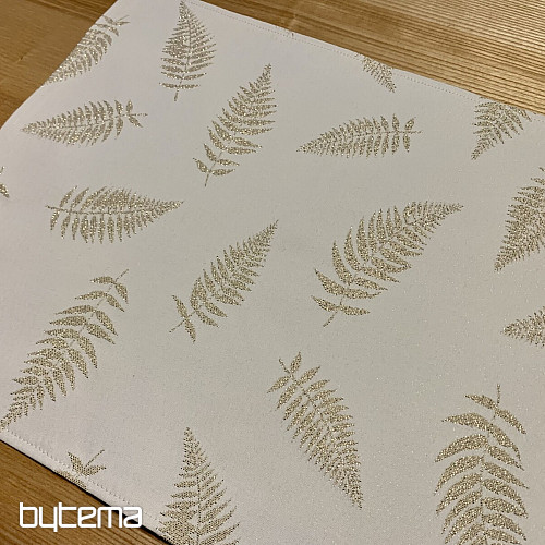 Christmas tablecloths and scarves LEAFS I GOLD