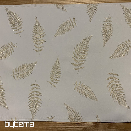 Christmas tablecloths and scarves LEAFS I GOLD