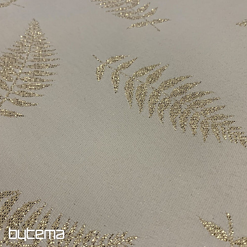 Christmas tablecloths and scarves LEAFS I GOLD