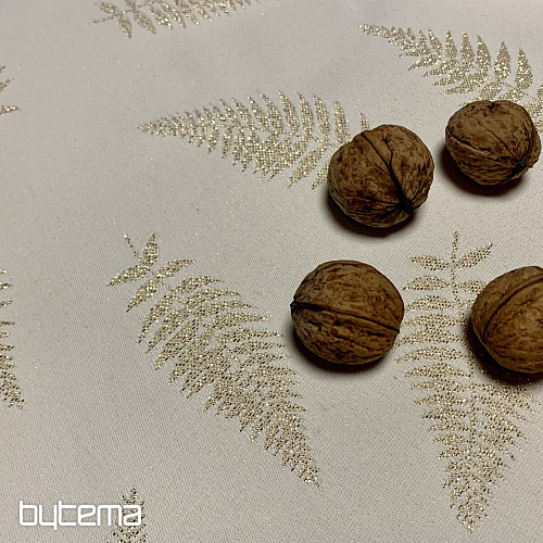Christmas tablecloths and scarves LEAFS I GOLD