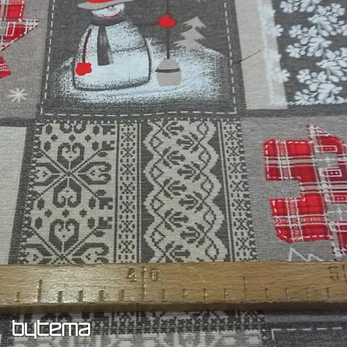 Christmas decorative fabric SNOWMAN I
