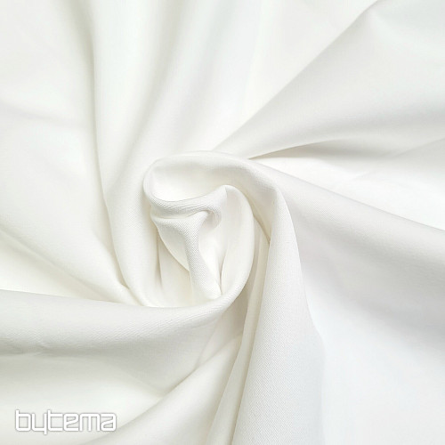 SOLITUDE SATIN White cotton fabric