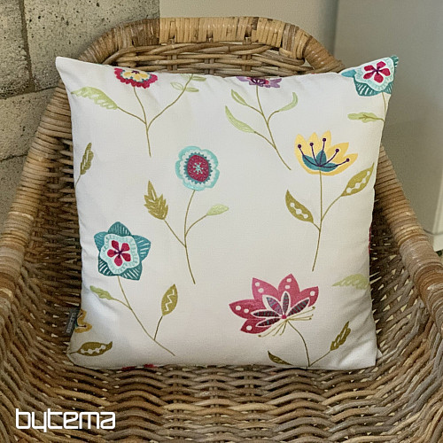 Embroidered pillow cover RICHMOND white