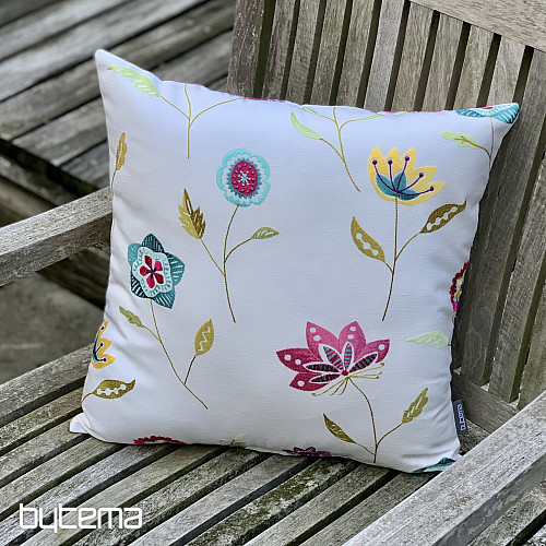 Embroidered pillow cover RICHMOND white