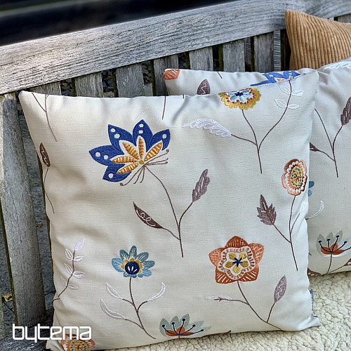 Embroidered pillow cover RICHMOND beige