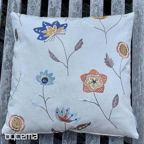 Embroidered pillow cover RICHMOND beige