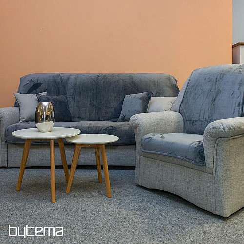 Covers for sofa set microfiber SLEEP WELL® - ANTRACIT