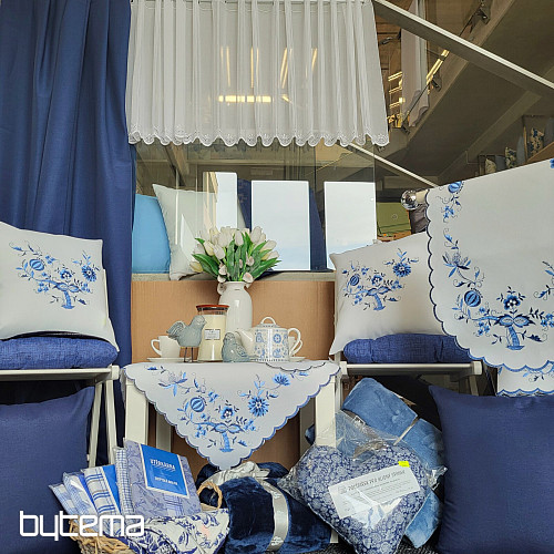 Embroidered tablecloths ONION BLUE-WHITE