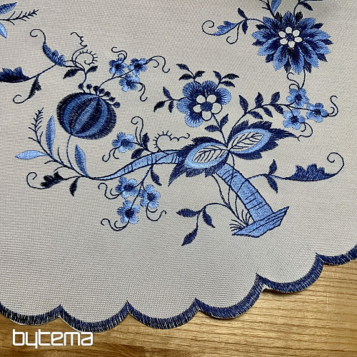 Embroidered tablecloths ONION BLUE-WHITE