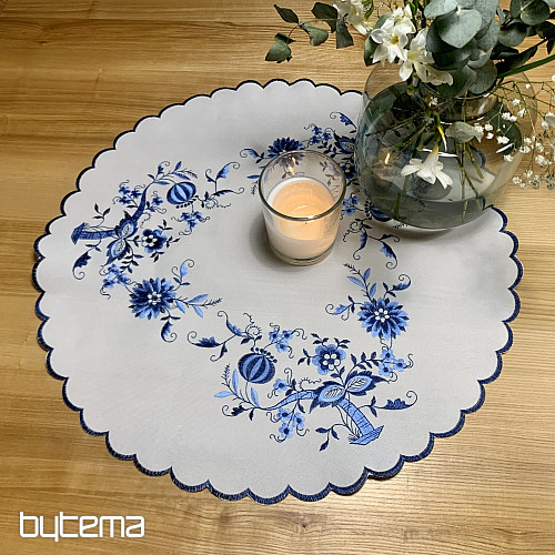 Embroidered tablecloths ONION BLUE-WHITE