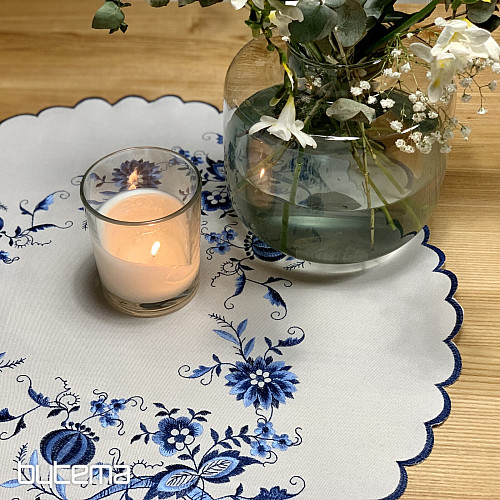 Embroidered tablecloths ONION BLUE-WHITE