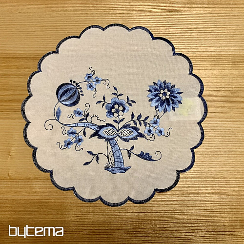 Embroidered tablecloths ONION BLUE-WHITE