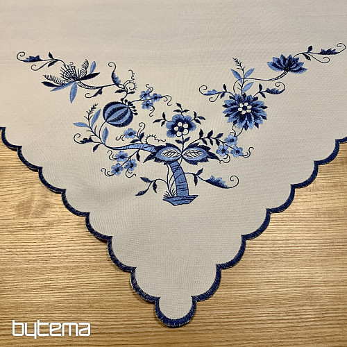 Embroidered tablecloths ONION BLUE-WHITE