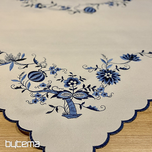 Embroidered tablecloths ONION BLUE-WHITE