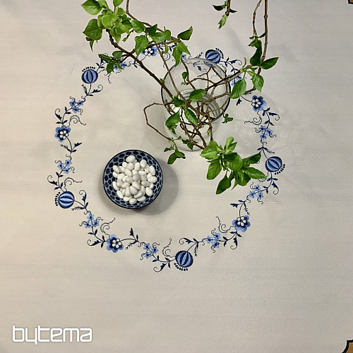 Embroidered tablecloths ONION BLUE-WHITE