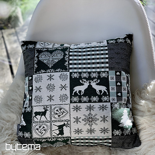 Christmas tapestry cover DEER GREEN
