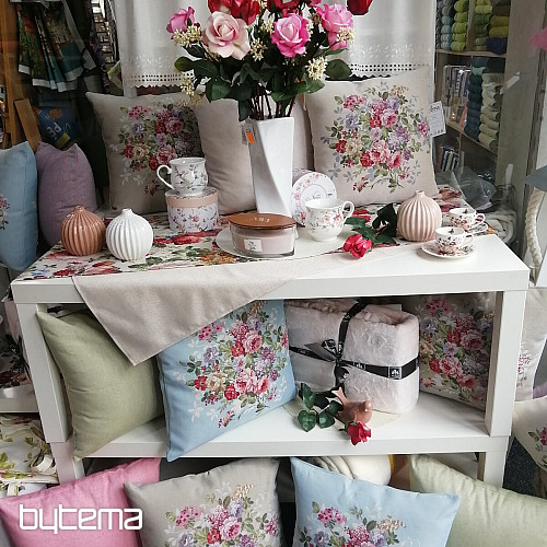 Tapestry cushion cover FLOWER BEIGE