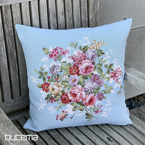 Tapestry cushion cover FLOWER BLUE