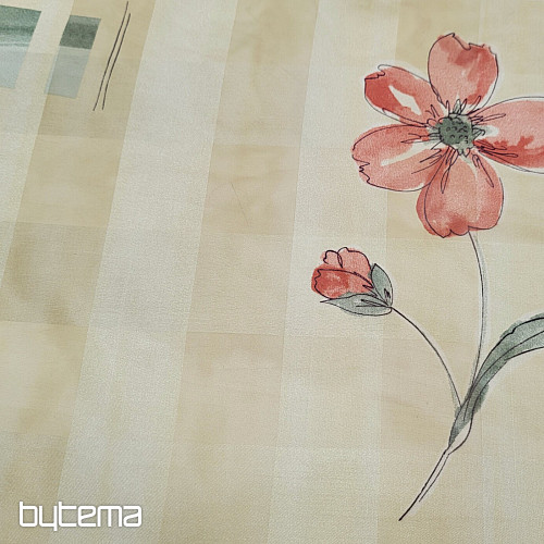 Curtain YELLOW WITH FLOWERS