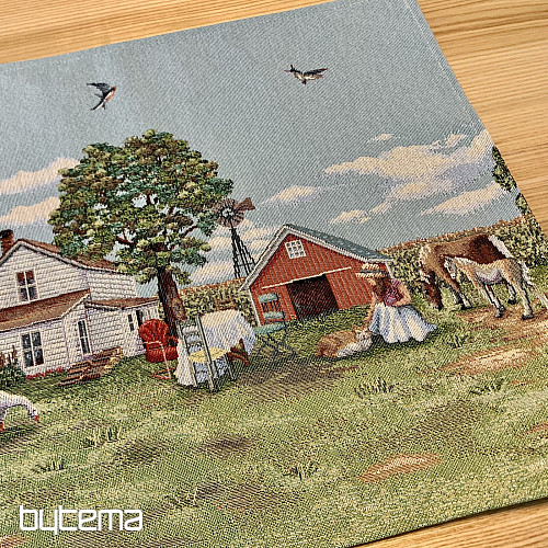 Tapestry tablecloths and scarves COUNTRYSIDE