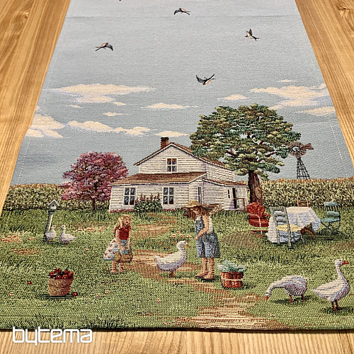 Tapestry tablecloths and scarves COUNTRYSIDE
