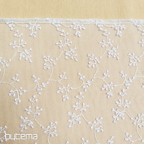 Luxury embroidered curtain TINY WHITE Twig