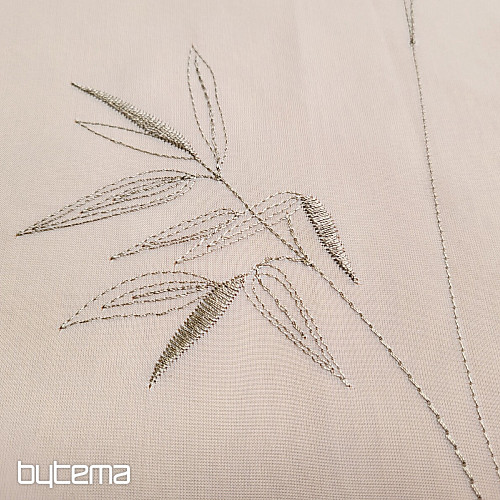 Luxury embroidered curtain GERSTER 11757 white