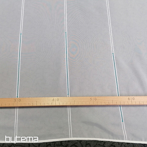 Voile curtain stripes - turquoise