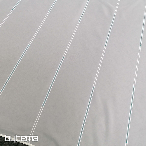 Voile curtain stripes - turquoise